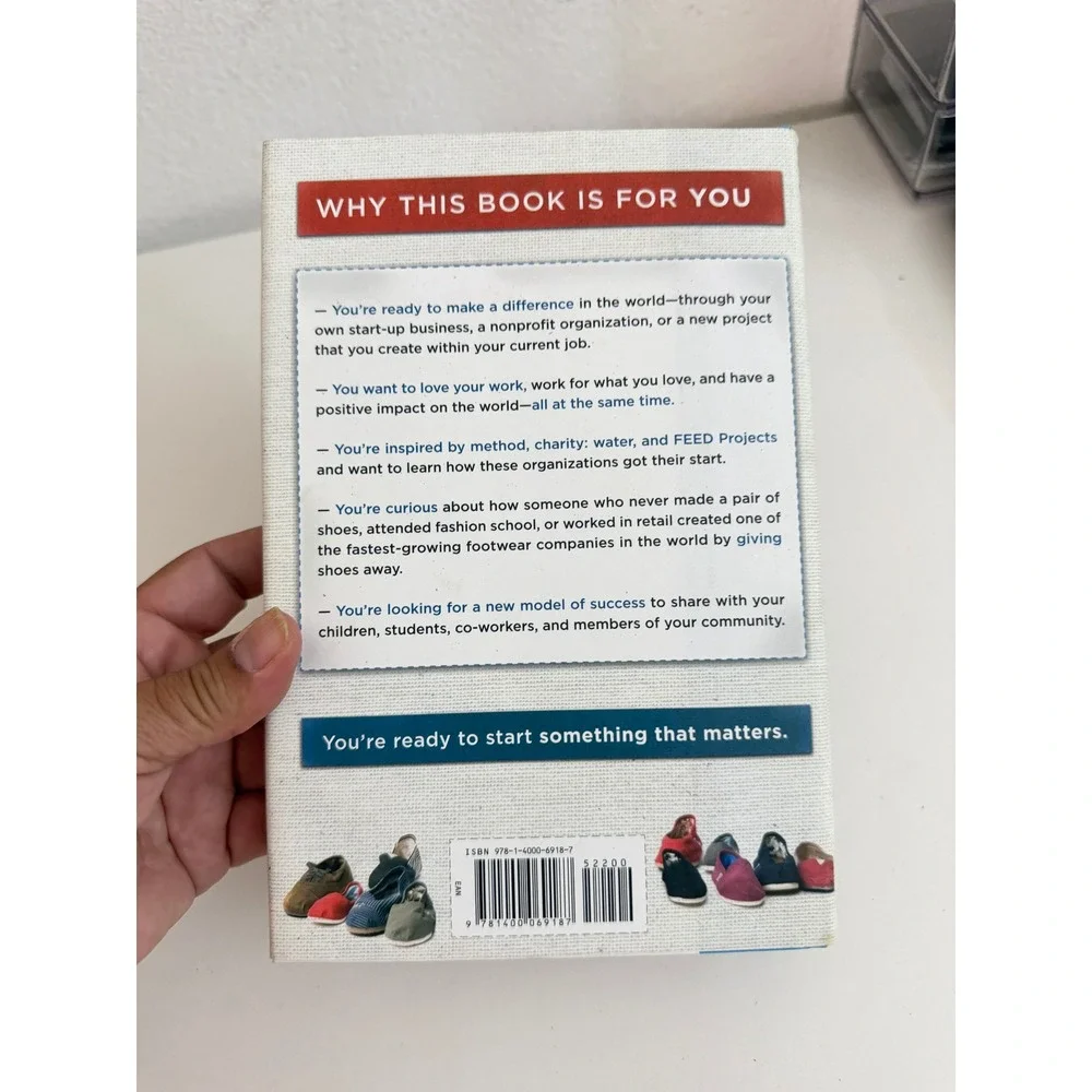Start Something That Matters Blake Mycoskie TOMS Founder Hardcover Business Book